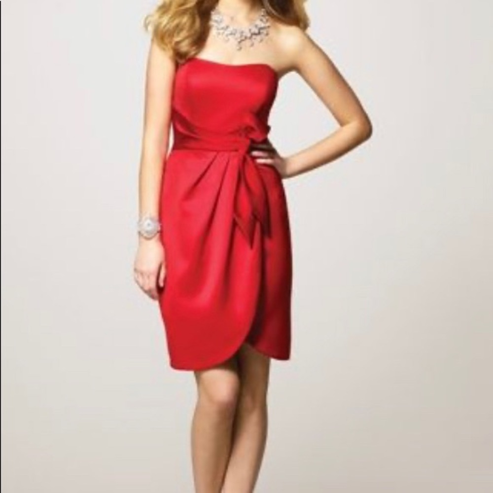 Red Alfred Angelo dress, 8, satin